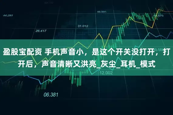盈股宝配资 手机声音小，是这个开关没打开，打开后，声音清晰又洪亮_灰尘_耳机_模式